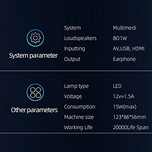 Home Cinema Movie Video Projector - 500 Lumen 1920*1080P