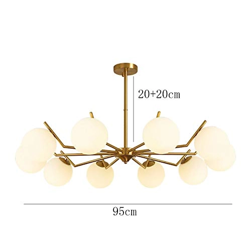 Modern Simple Chandelier - E14 10 head Copper