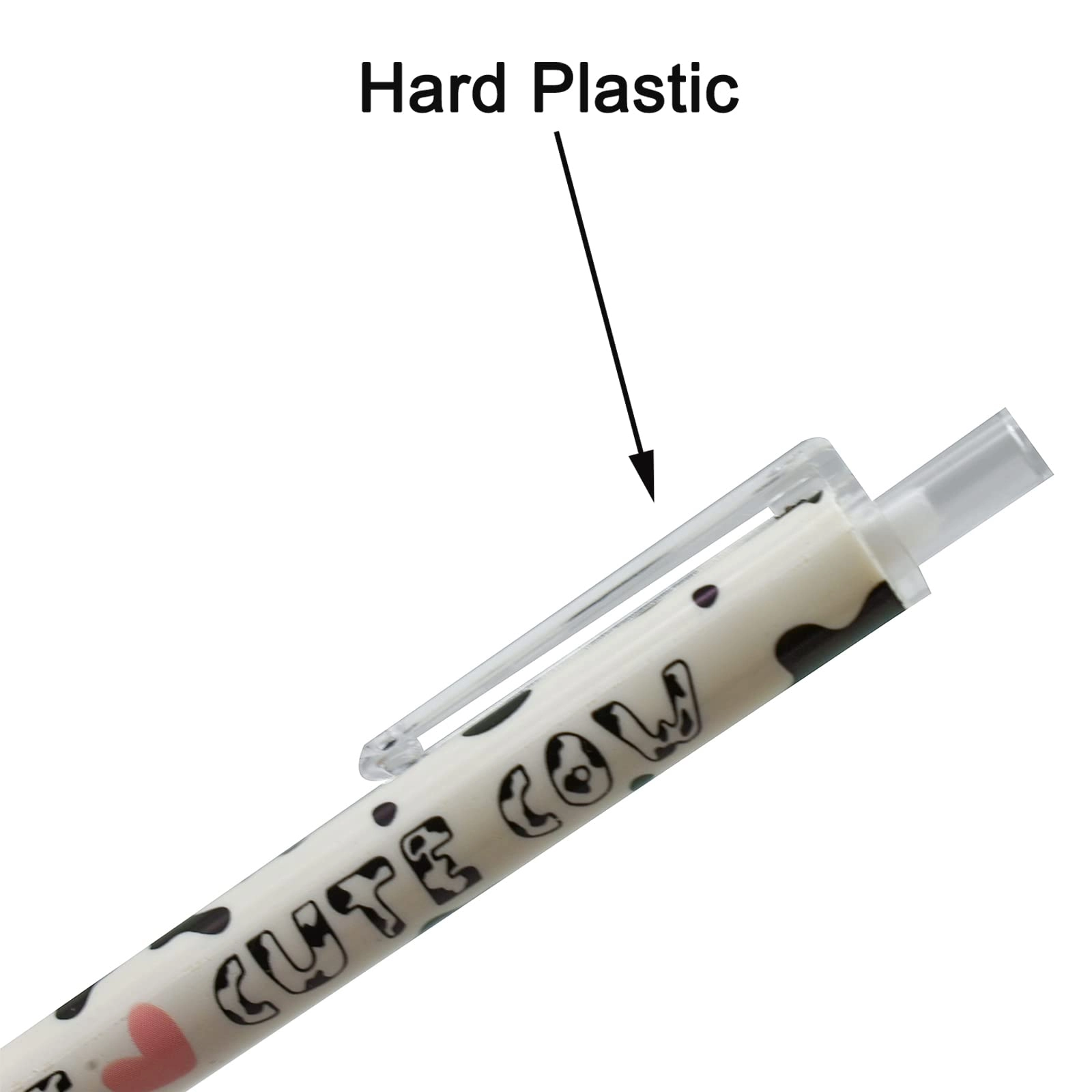 Plush Milk Cow Pom Pom Pen - 4 PCS 0.5 mm