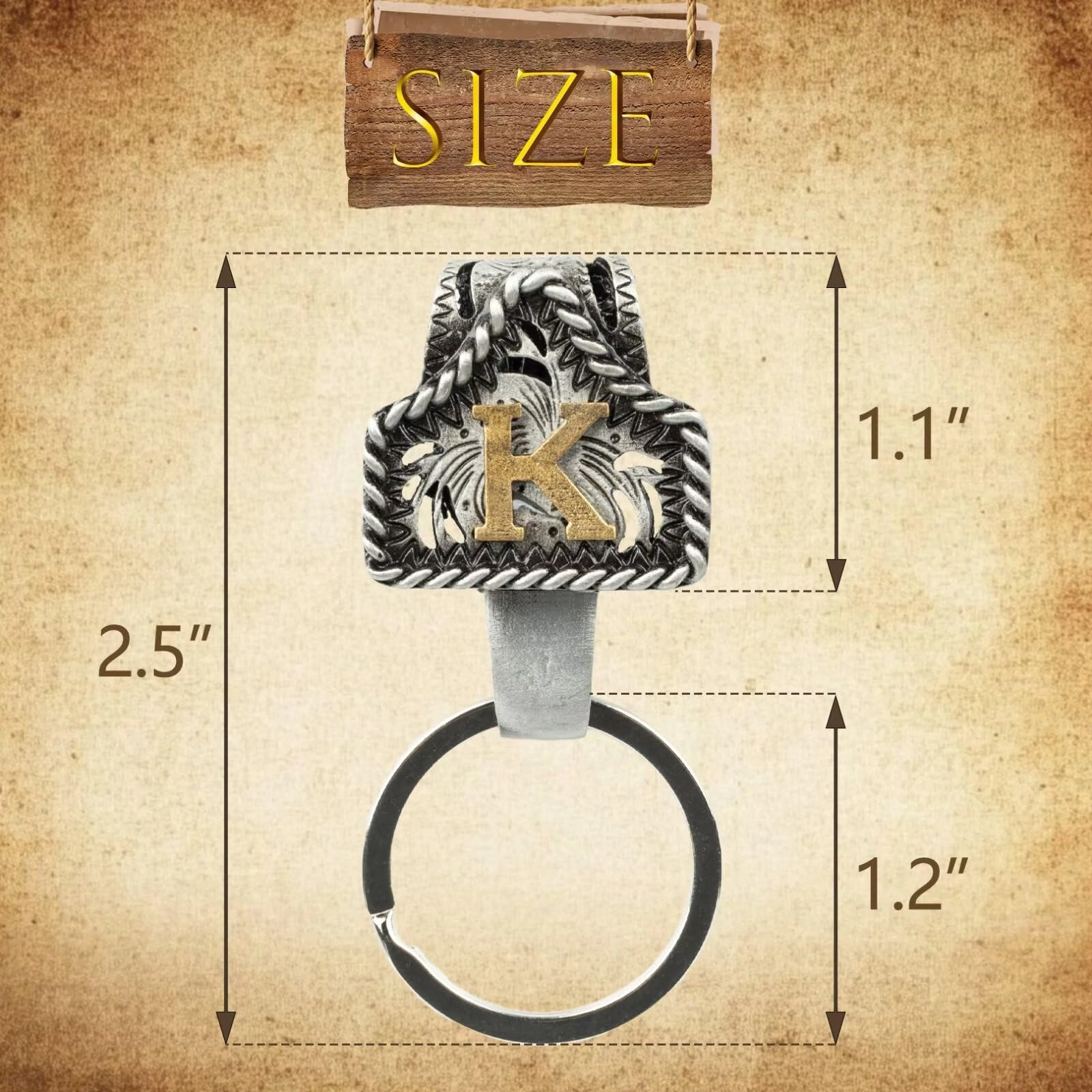 Letter Keychain - Western