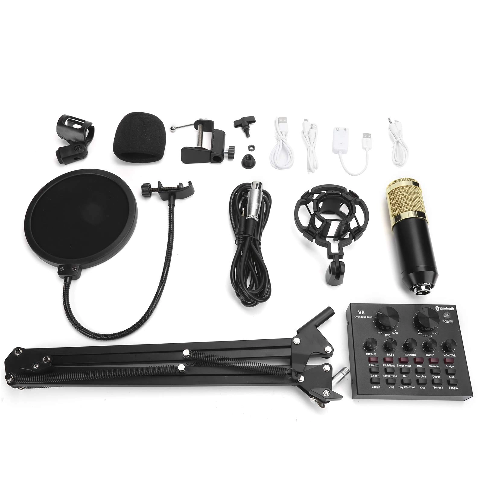 Condenser Microphone USB Microphone - Free Angle Control RGB Lighting Effects