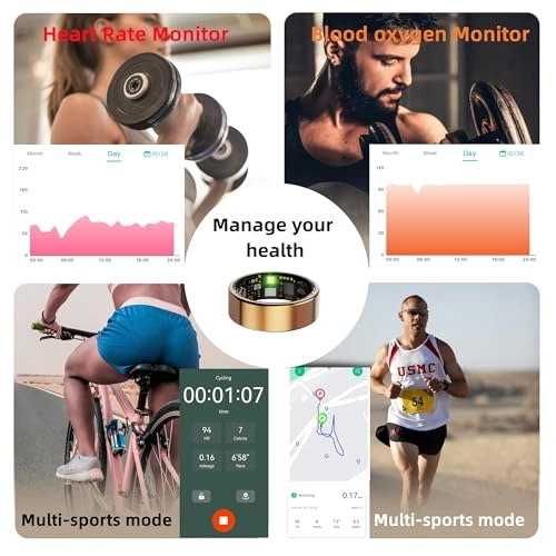 Smart Ring - Health Tracker IP68 Waterproof Charging Case