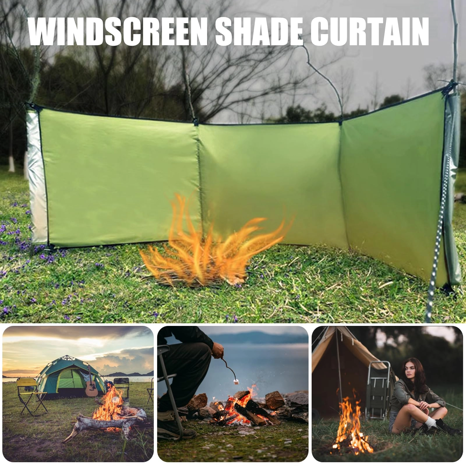 Multipurpose Portable Tent Windbreak - 250x70cm