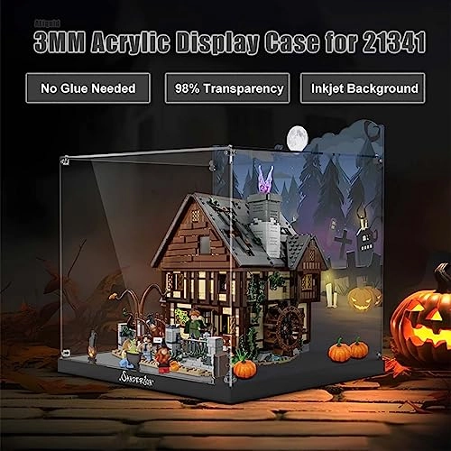 Acrylic Display Case for LEGO The Witch's House of Sanderson Sisters 21341