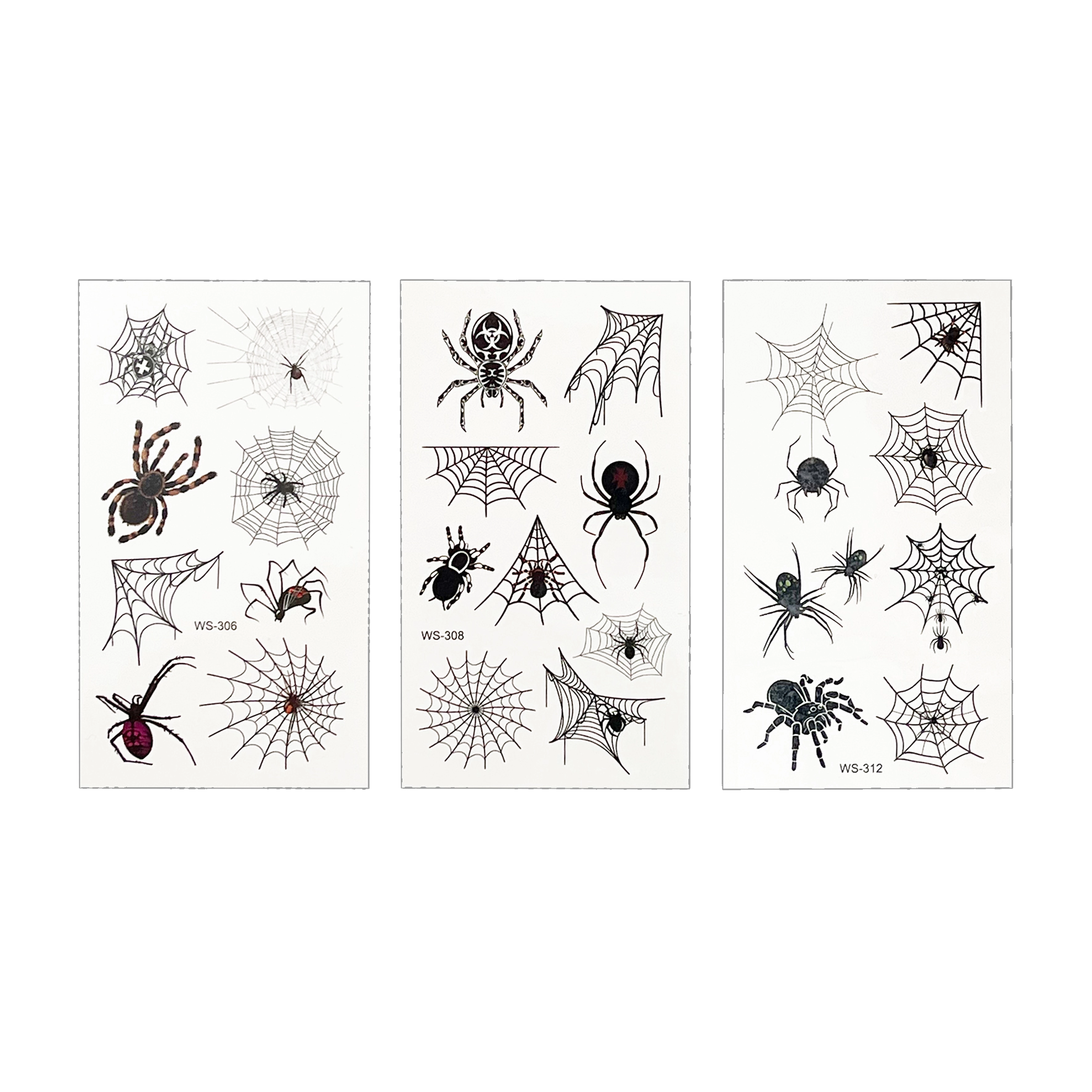 Party Zone Halloween Tattoo Stickers - 3Pcs/Pk