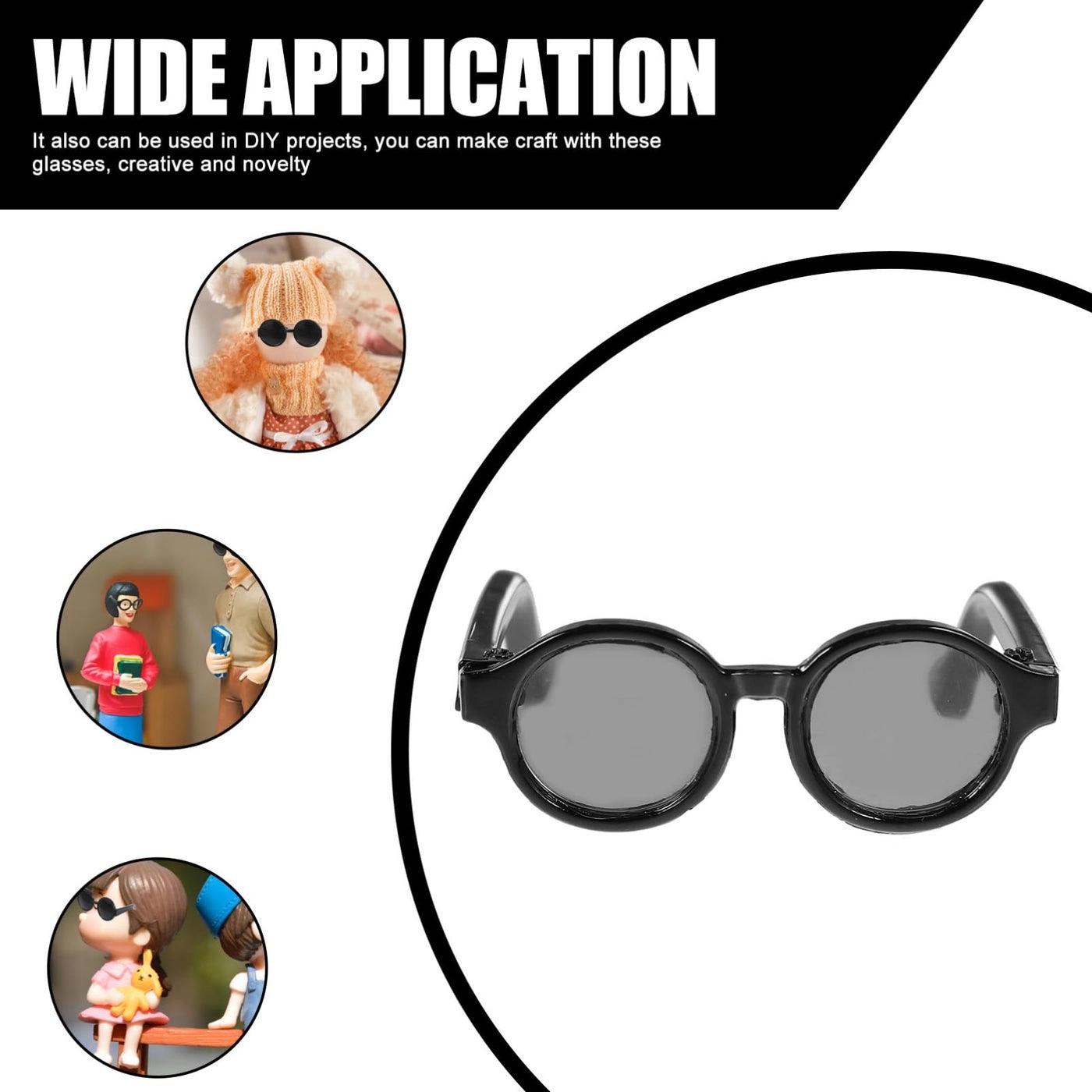 Doll Glasses - 1.85"L 1 2 pairs little_kid 4.70X4.50X1.70CM