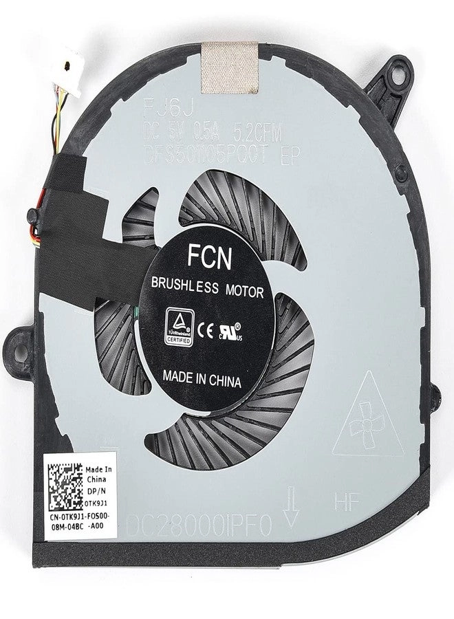 Replacement CPU w/GPU Cooling Fan - XPS 15 9570 XPS 15 7590 Precision 5530 5540