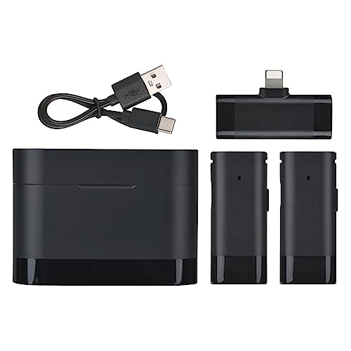 Wireless Clip on Microphone - 2 Transmitters 2.4G