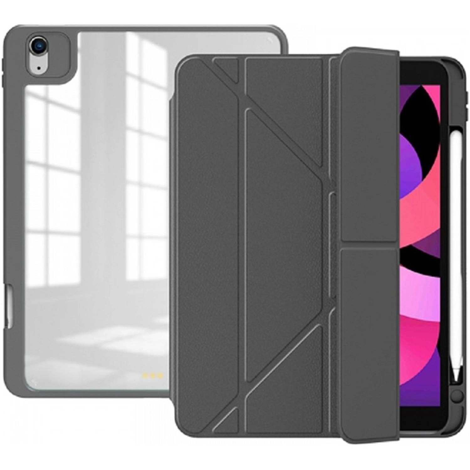 Tri-Fold Case with Pencil Holder for Apple iPad 10.2/10.5-inch