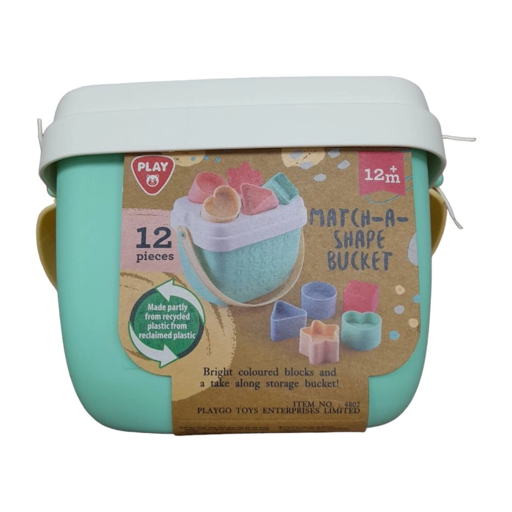 Match A Shape Bucket - Suitable for 12 months and above 12 Pcs