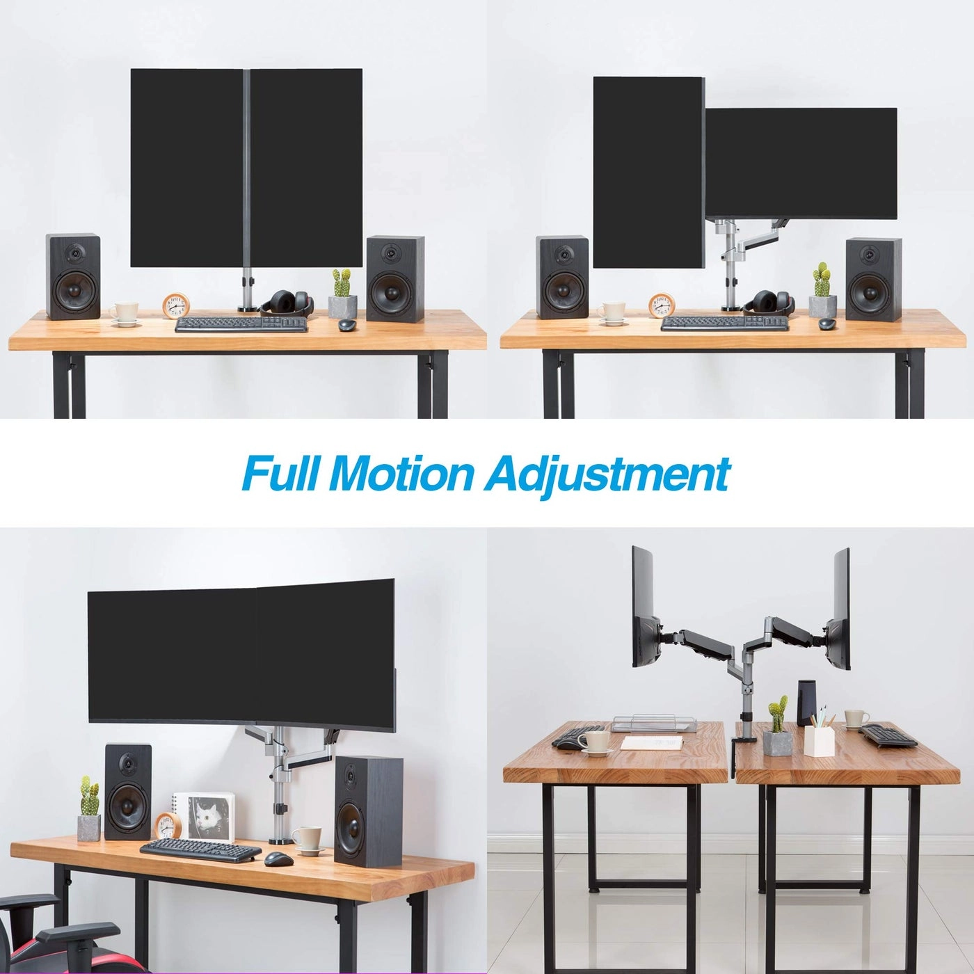 Vertical Ultrawide Monitor Mount Stand - Dual 38-inch VESA 75x75mm 100x100mm