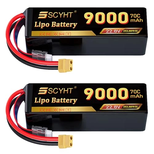 Lipo Battery - 22.8V 9000mAh 70C 2pack