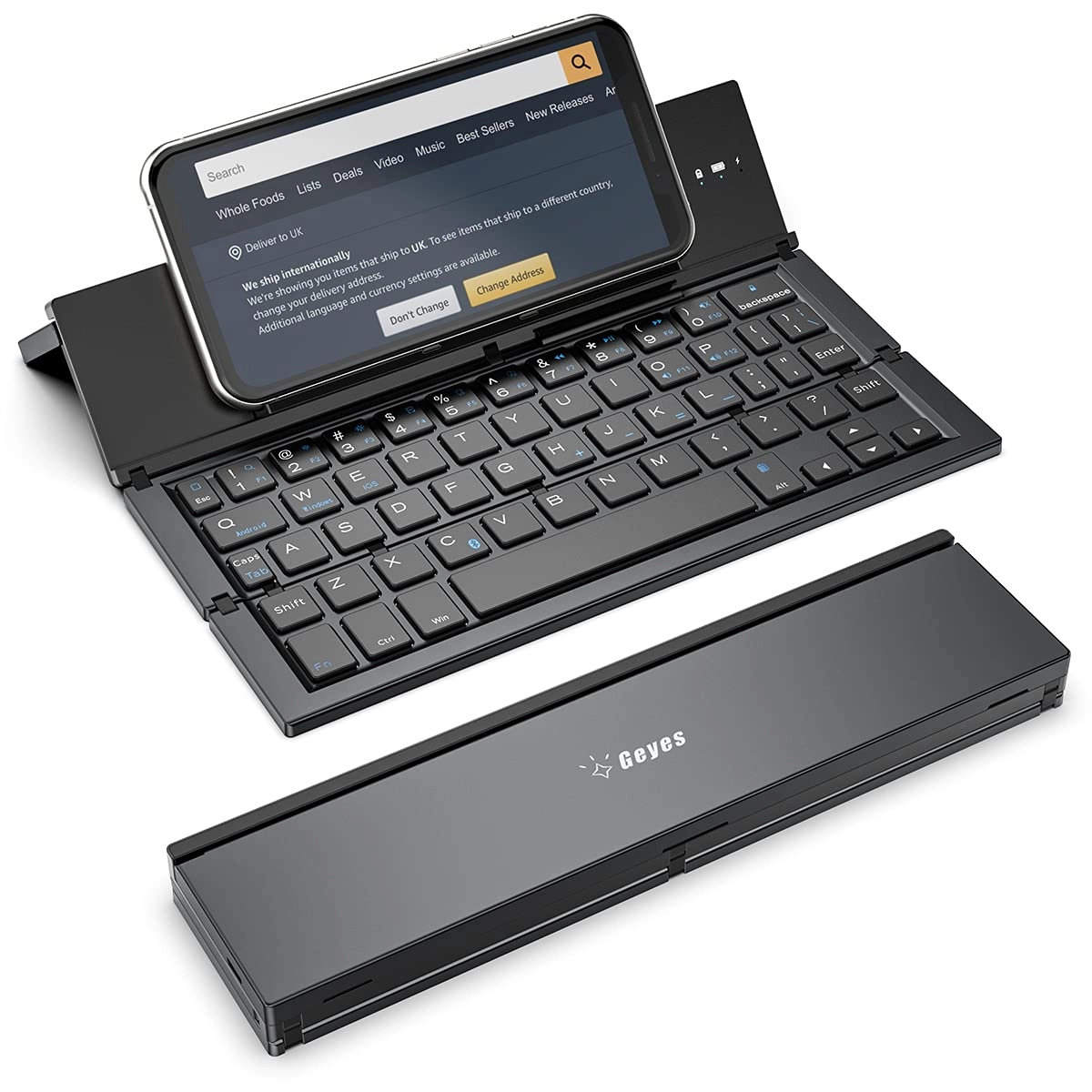 Booxihome Geyes Foldable Bluetooth Keyboard - Wired/Wireless