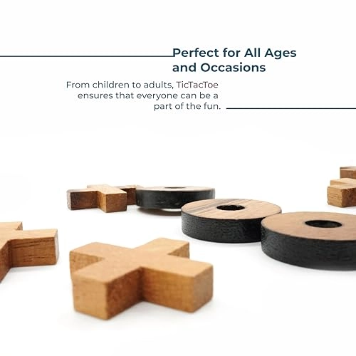 Tic Tac Toe - Wooden Brown
