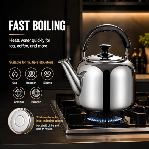 Whistling Stovetop Tea Kettle - 4.2 Quarts
