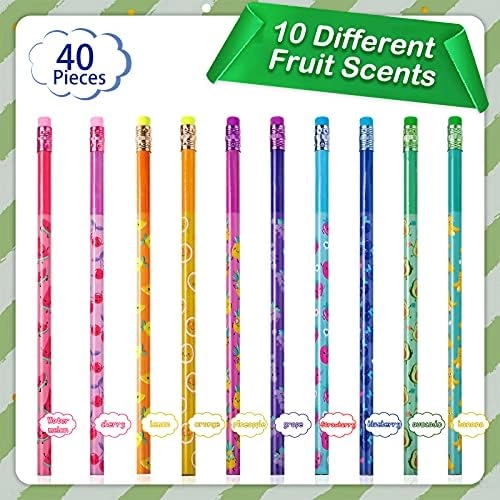40 Pieces Scented Pencils