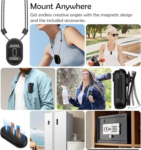 MK Donsons Mini Thumb Action Camera – 1080P Wearable POV Camcorder with Clip & Magnetic Mount, Portable Hands-Free Body Camera for Vlogging, Cycling, Motorcycling & Travel