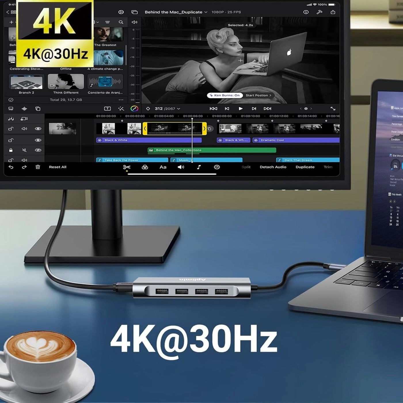 USB C HUB - 11 in 1 4K HDMI PD 100W