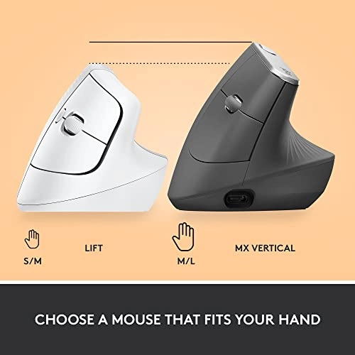 Lift Vertical Ergonomic Mouse - Wireless