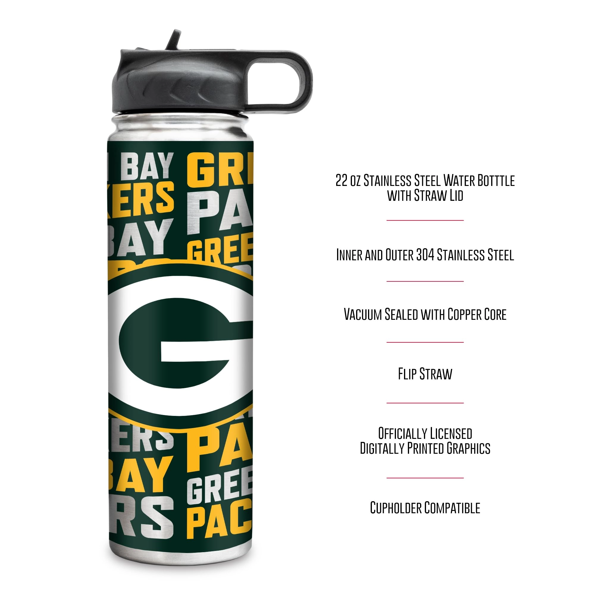 Stainless Steel NFL Football Tumbler - 650ml