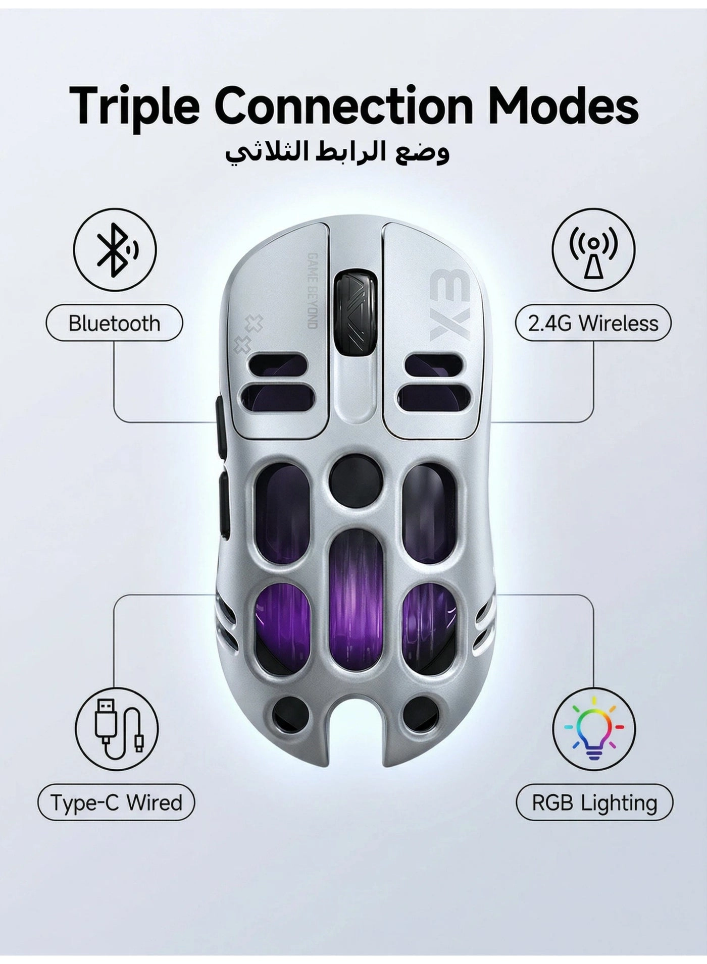 X3 Tri-Mode Gaming Mouse - Wireless