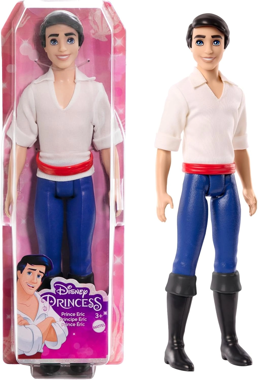 Mattel Prince Eric Fashion Doll - poseable molded hair Ages 3+