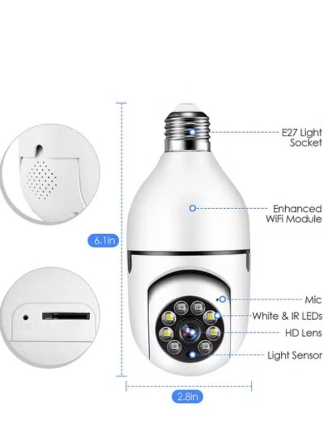 Wifi Surveillance Light Bulb Camera 1080p Pack