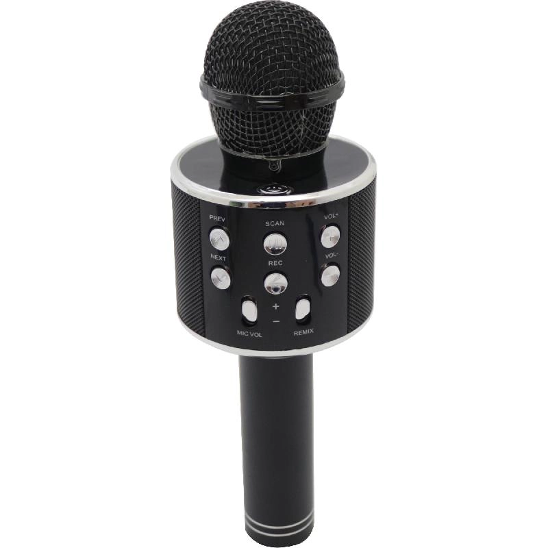 Non Branded Portable Handheld Karaoke Mic Speaker - Black Rechargeable Built-in Battery