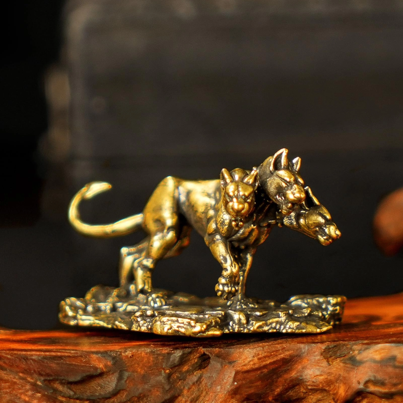 Cerberus Statue - Brass