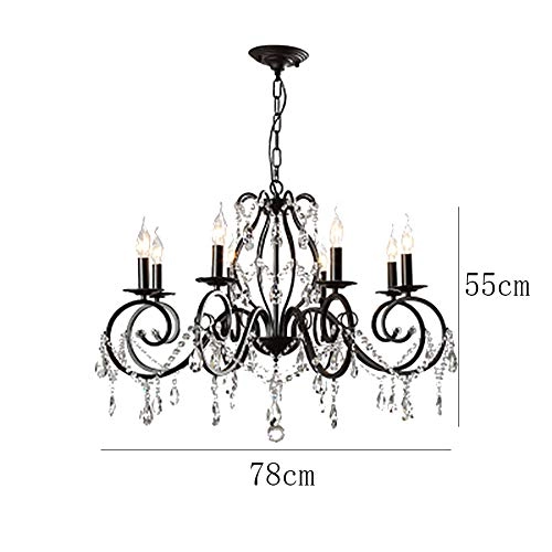 Vintage Candle Lights - 8 head Black