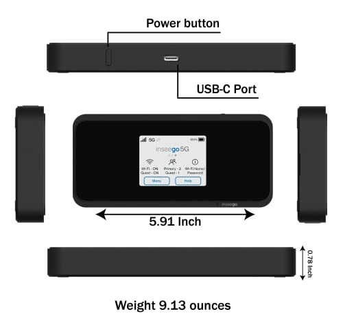MiFi M2100 - 5G 802.11 b/g/n/ax Wi-Fi 2.4GHz & 5GHz