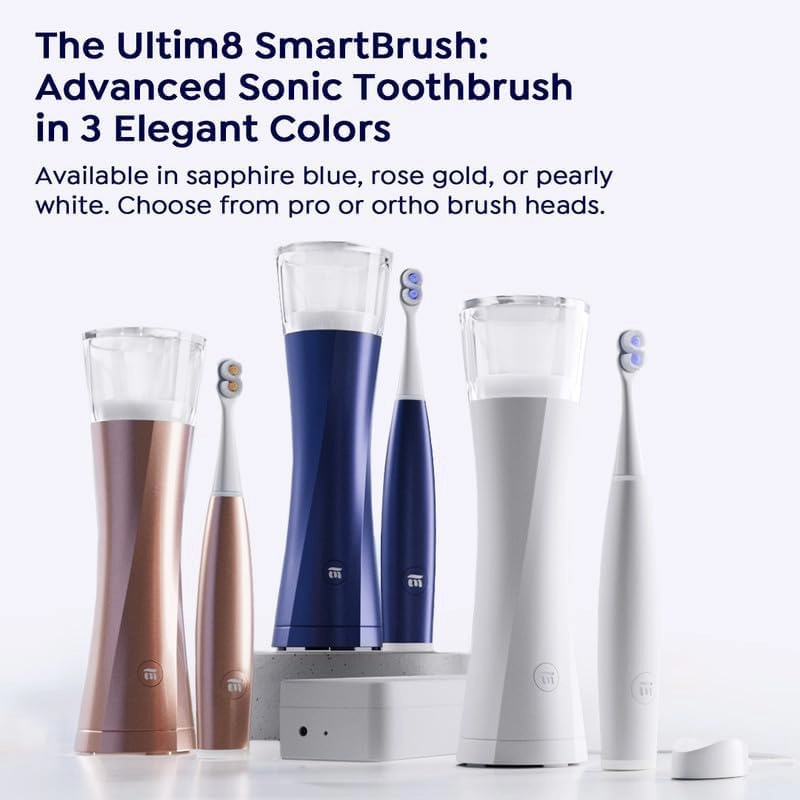 ULTIM8 SmartBrush - Rose Gold Pressure Sensor Dual Sonic Modes