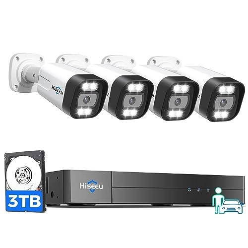 4K PoE Security Camera System - 4 cameras 8 channels 5MP