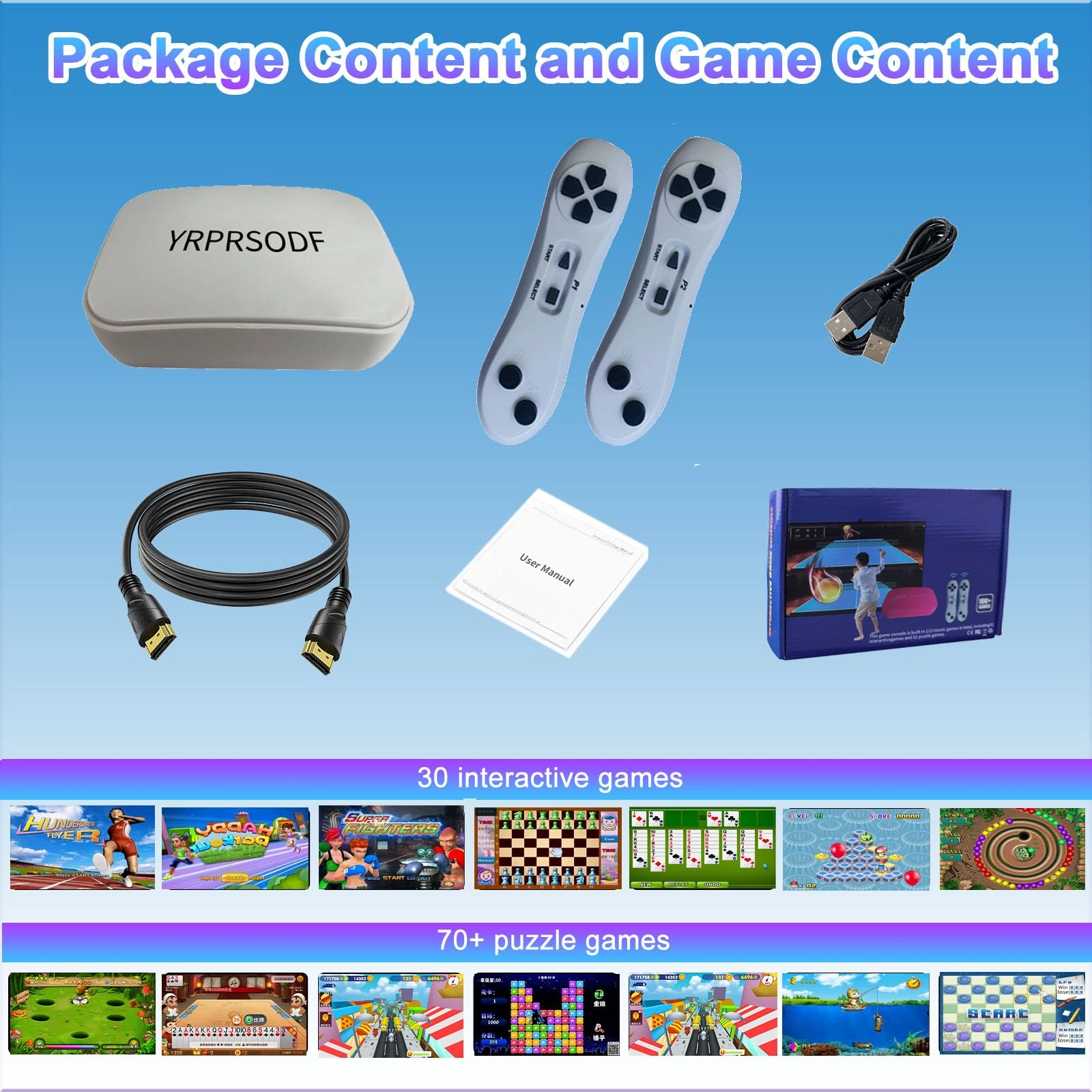 TV Game Console - 100+ Games 2.4G Wireless Somatosensory Control