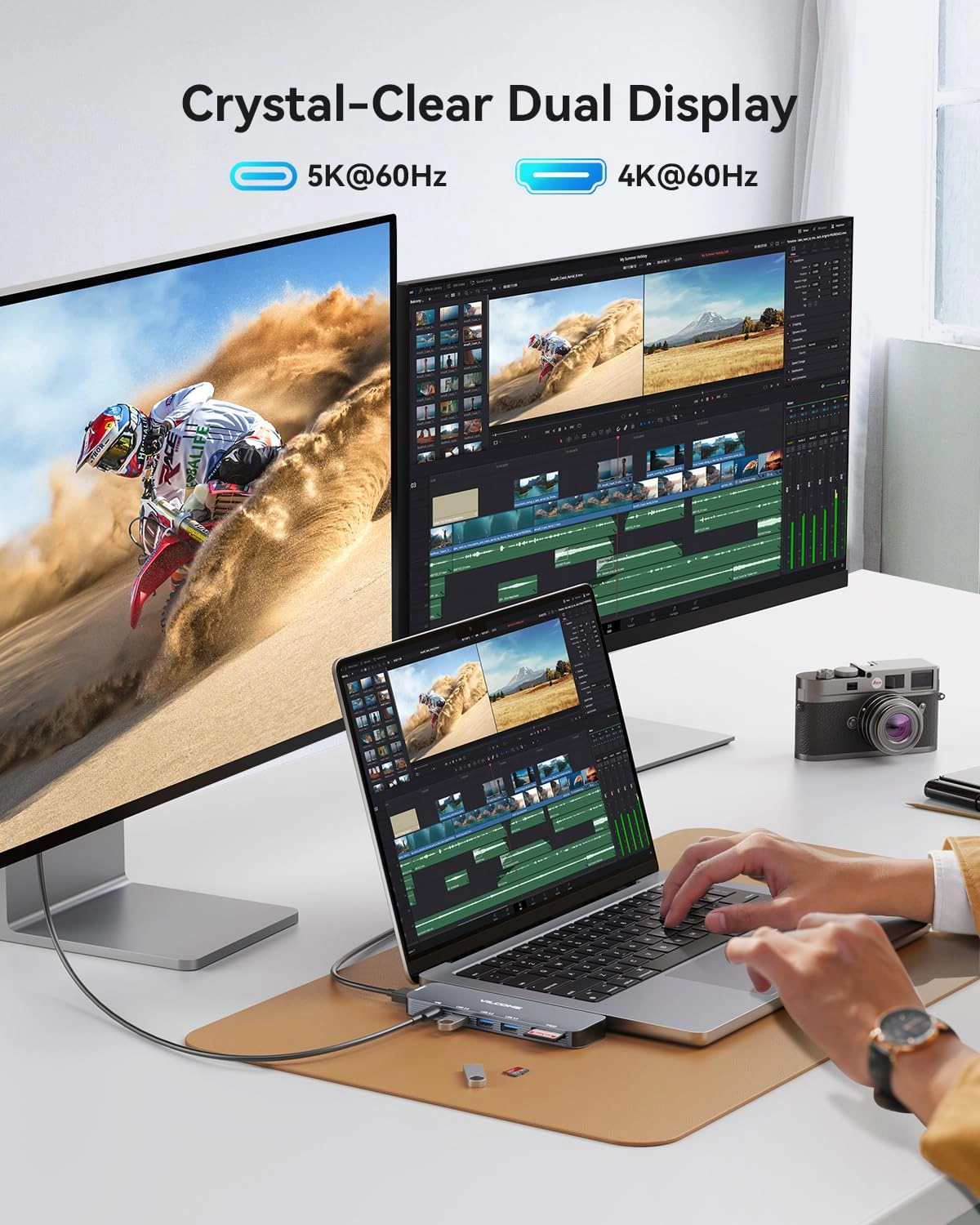 USB C Adapter - 7-in-2 Thunderbolt 3 PD 4K@60Hz HDMI