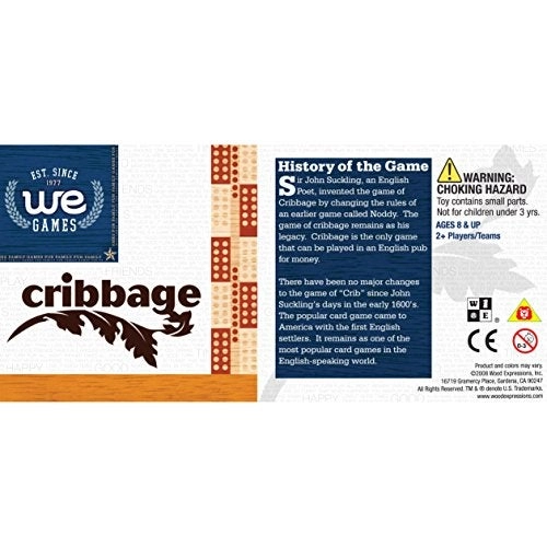 Cabinet Cribbage Set - Solid Oak 3 Track Metal Pegs