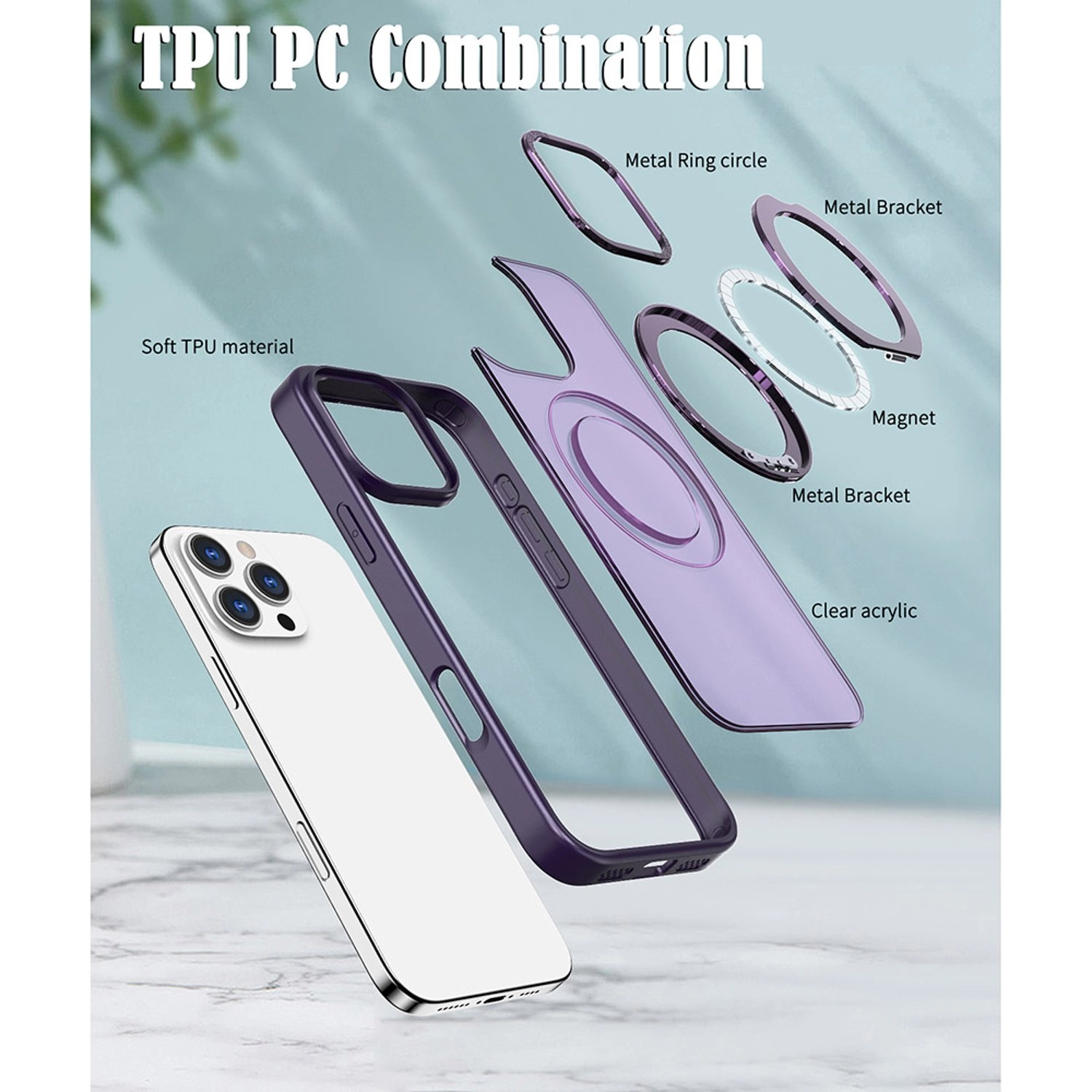 MagSafe Case - Thermoplastic Polyurethane, PC for iPhone 16 Pro Max