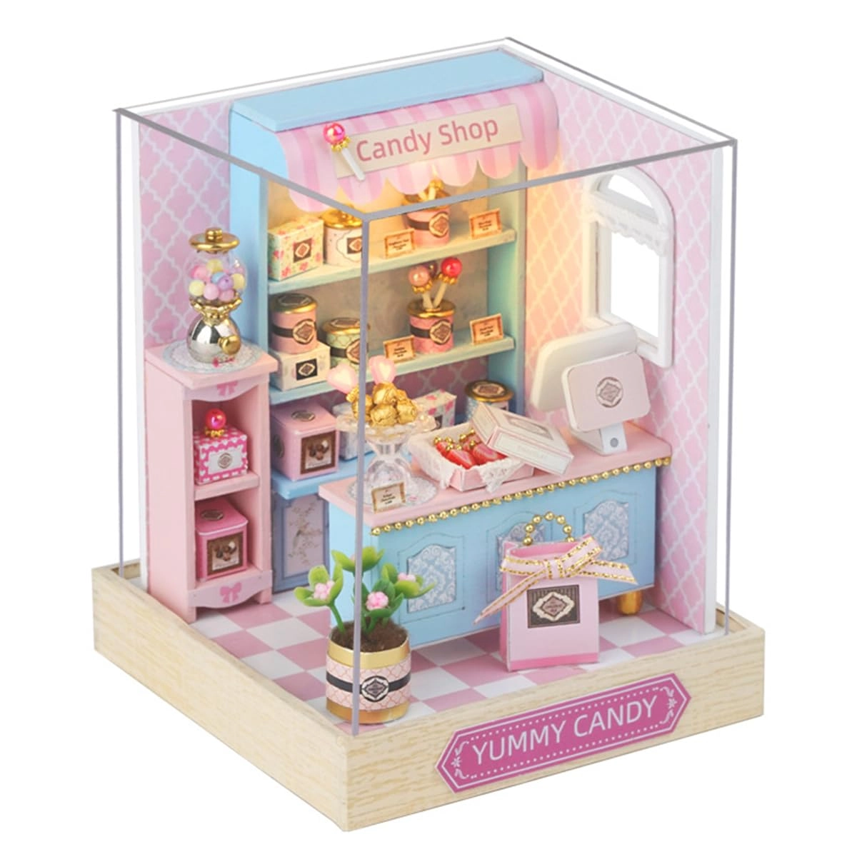 Miniature Dollhouse Kit - candy, cake and milk tea