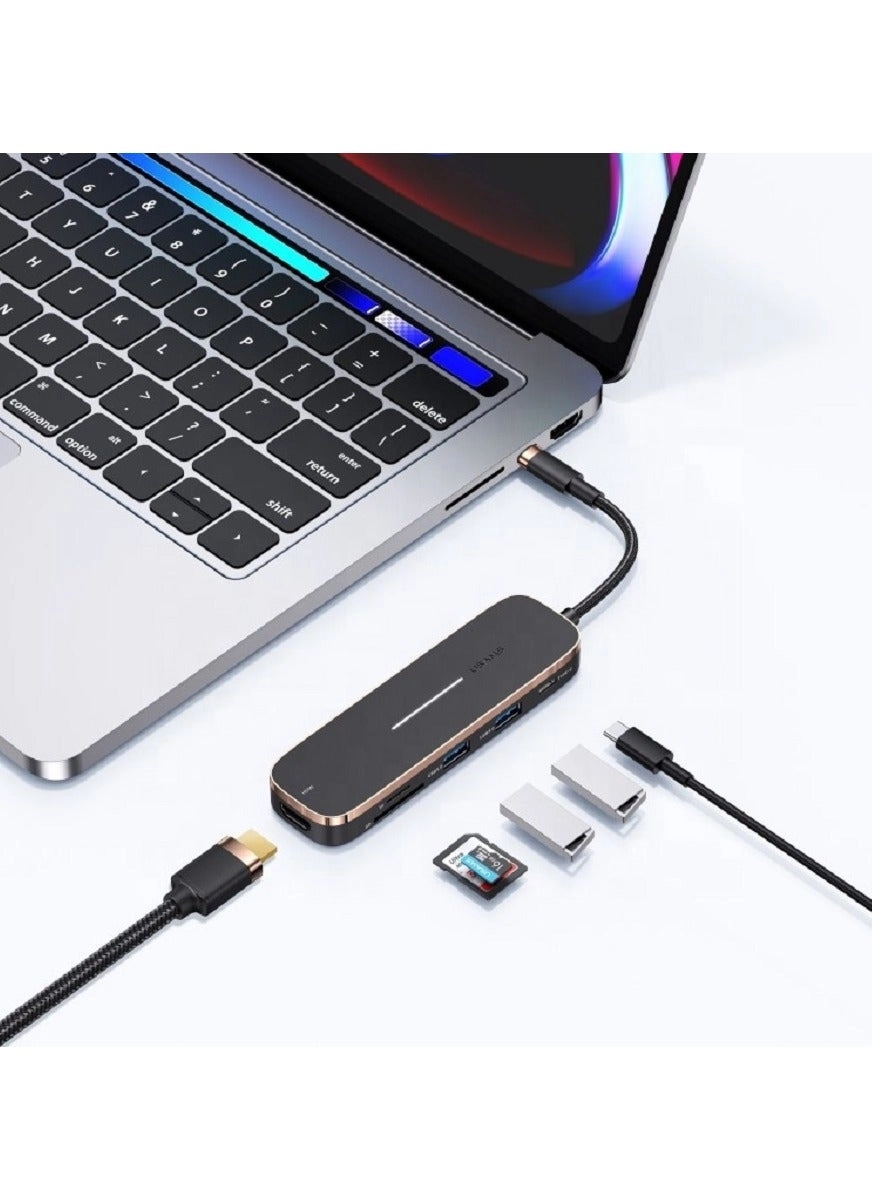 6in1 Type-C HUB - 6 ports USB3.0 HDMI PD100W