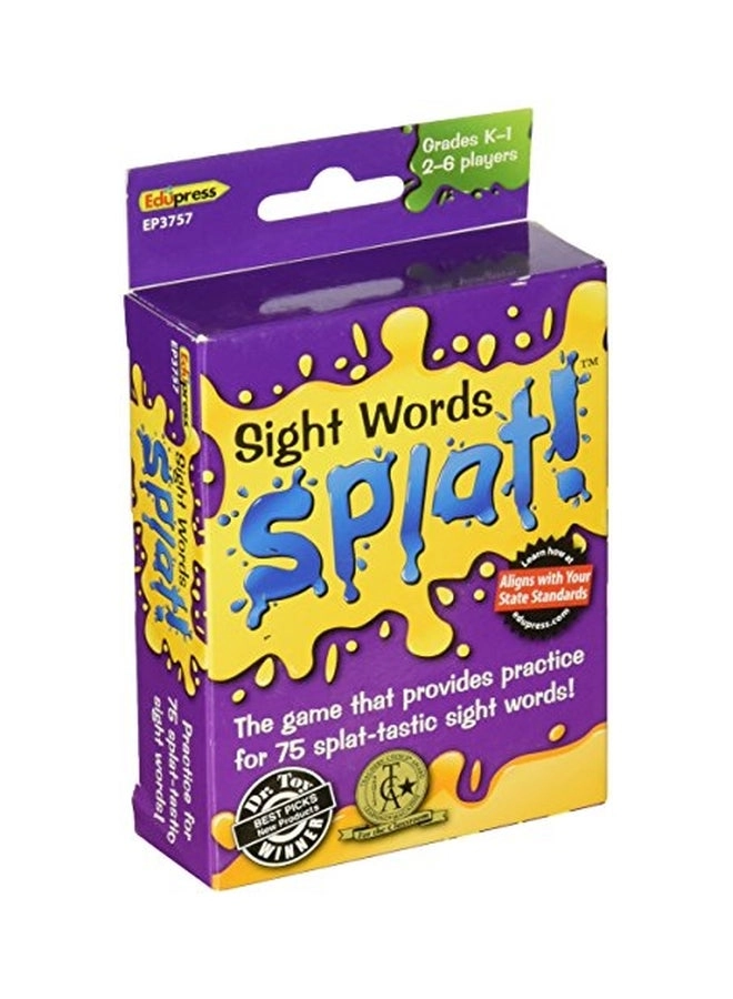Sight Words Splat - Card Game