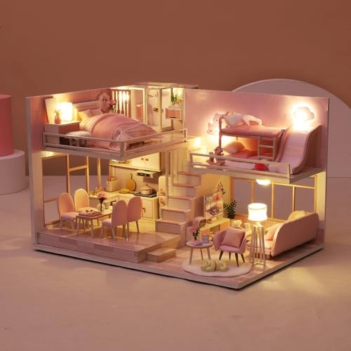DIY Miniature Dollhouse Kit - Pink Sweetheart