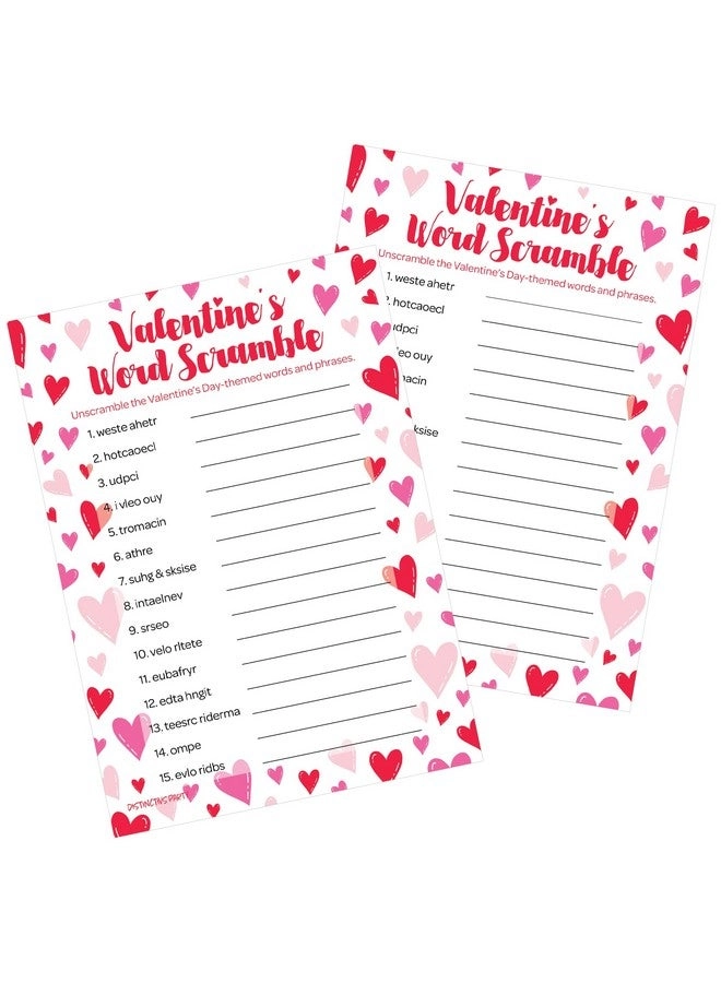 DISTINCTIVS Valentine's Day Word Scramble Party Game