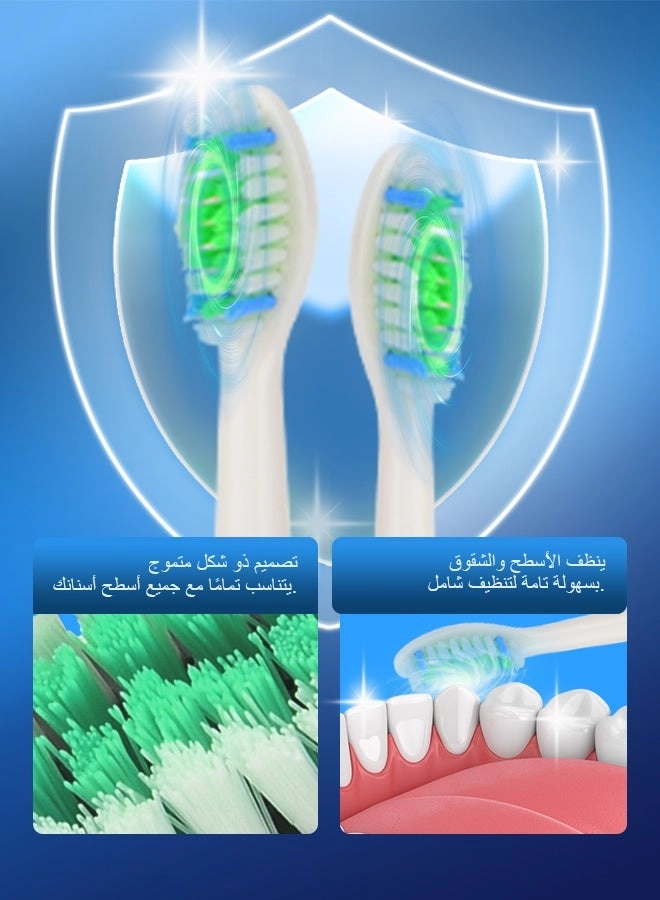 YWD-TB36-WH - 40000 VPM 4 Brush Heads USB Wireless Charging