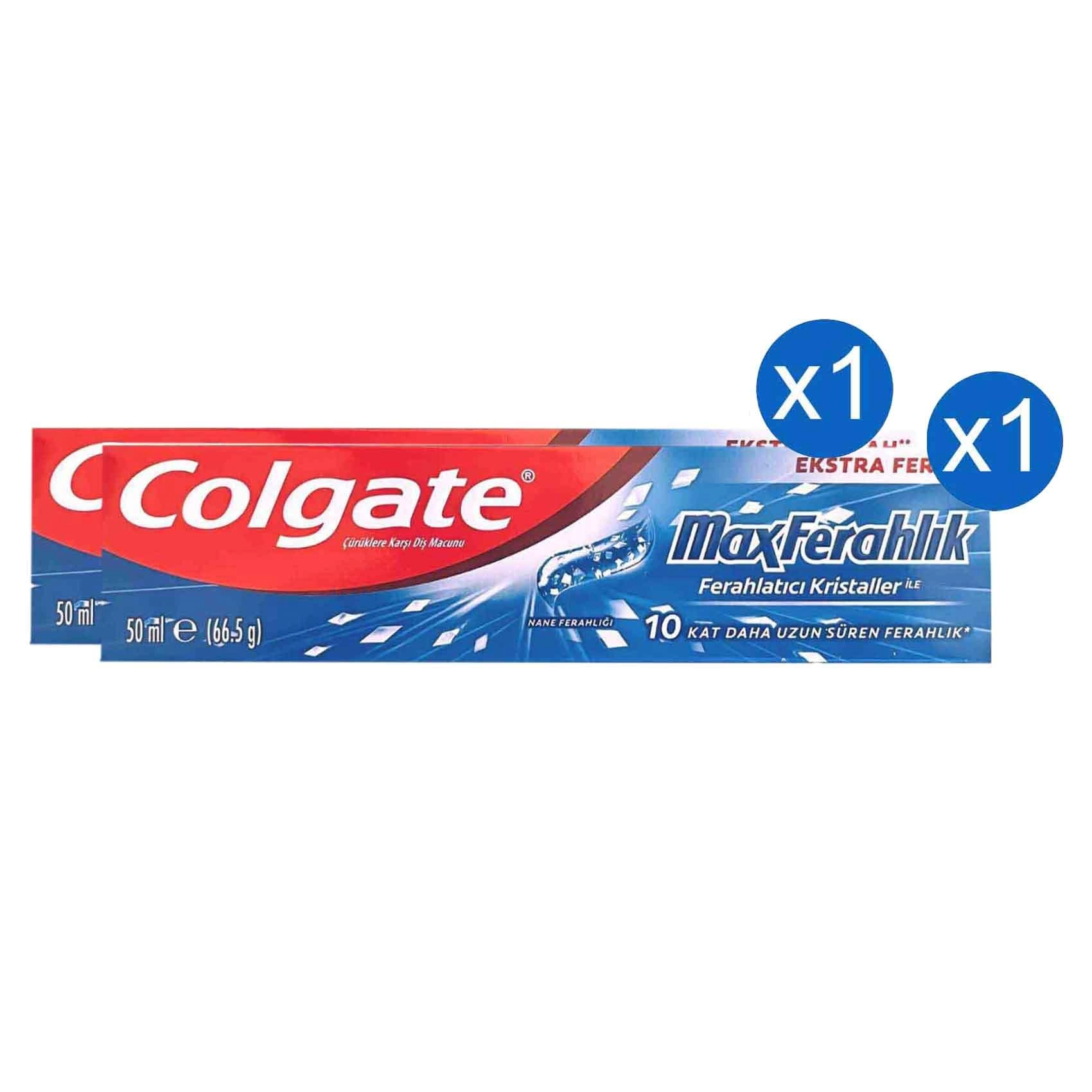 Colgate Max Fresh Cool Mint Toothpaste 50ml x2