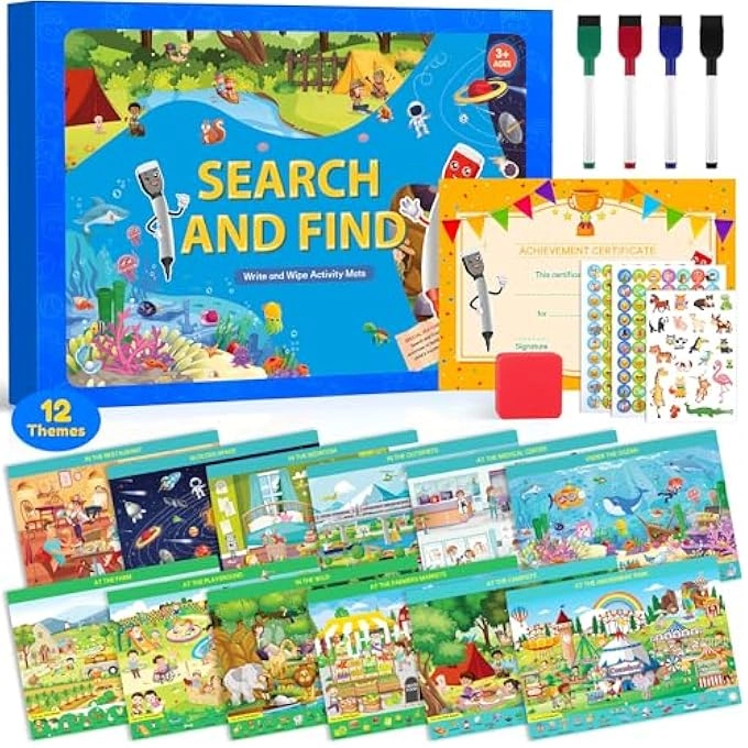 rayihni ARTS AND CRAFTS MAT BOOKS - 12 THEMES Preschool