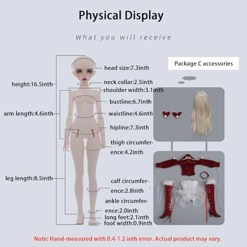 1/4 BJD Doll - Polyvinyl Chloride Ages 15+