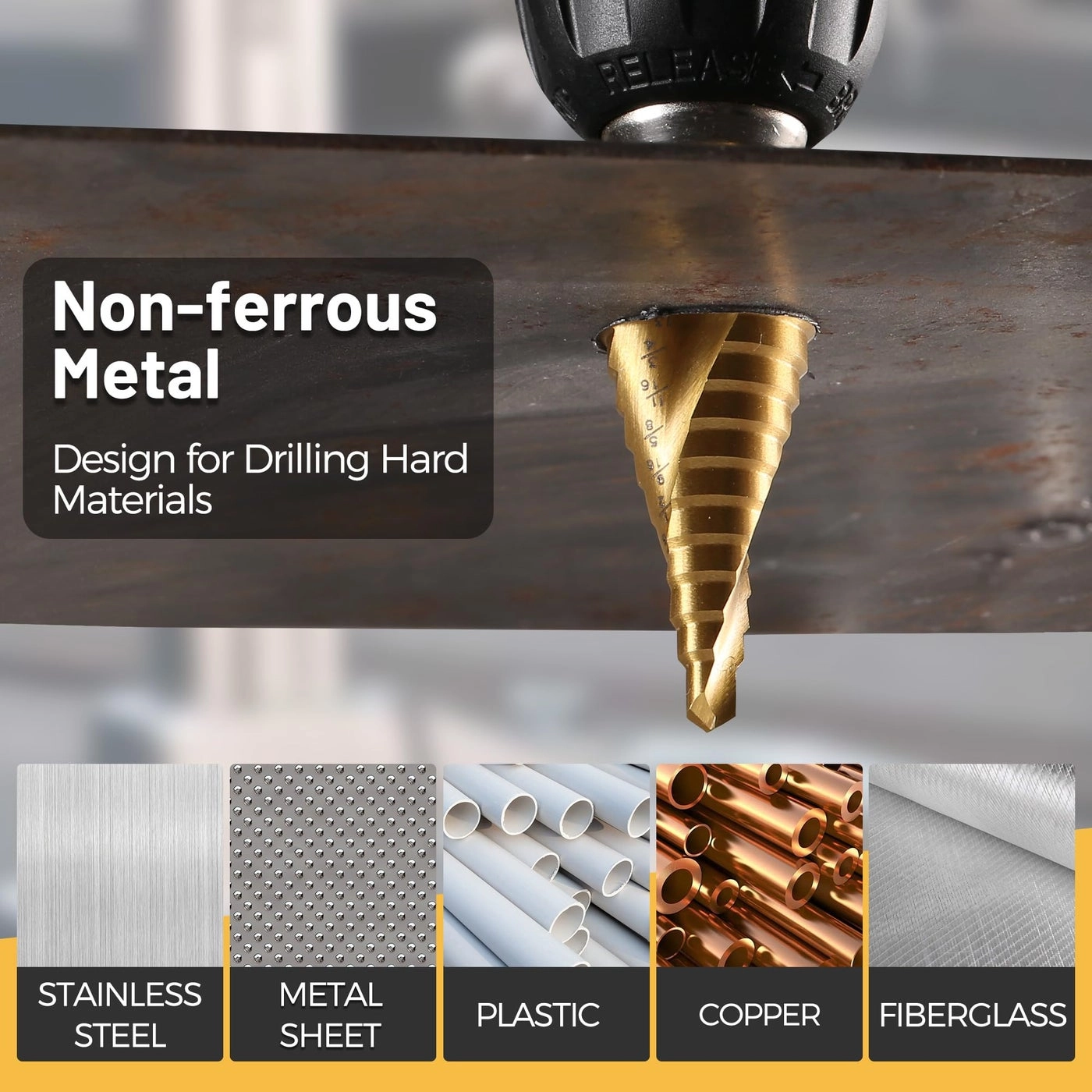 Step Drill Bit - HSS Titanium 3PCS