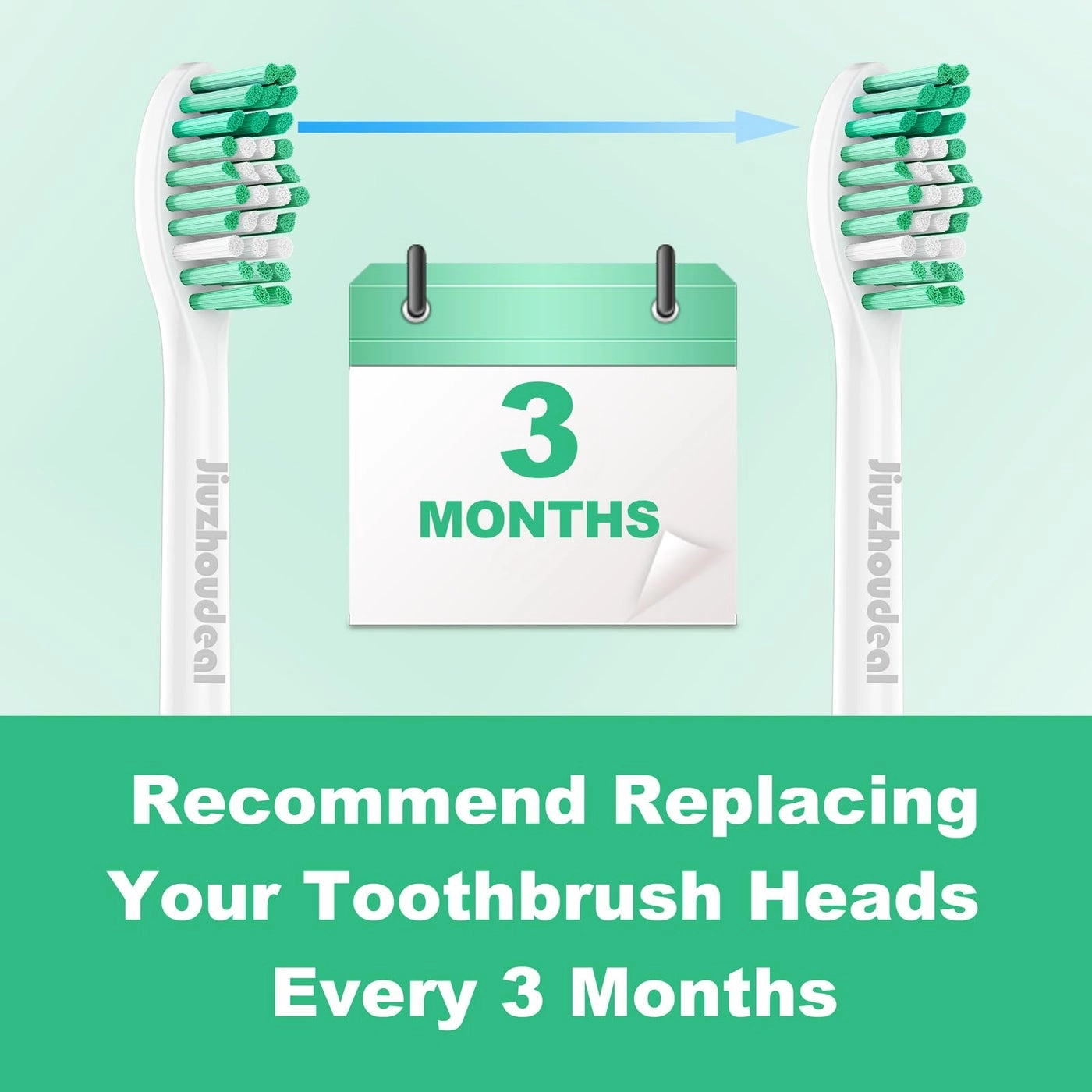Toothbrush Replacement Heads - HX7022 6 Pack Blue