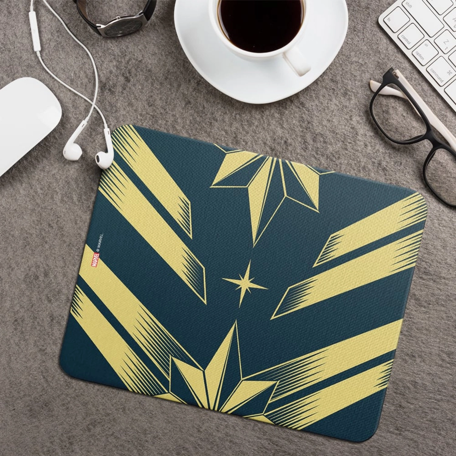 Logo Captain Fabric Mouse Pad - 22x18 cm