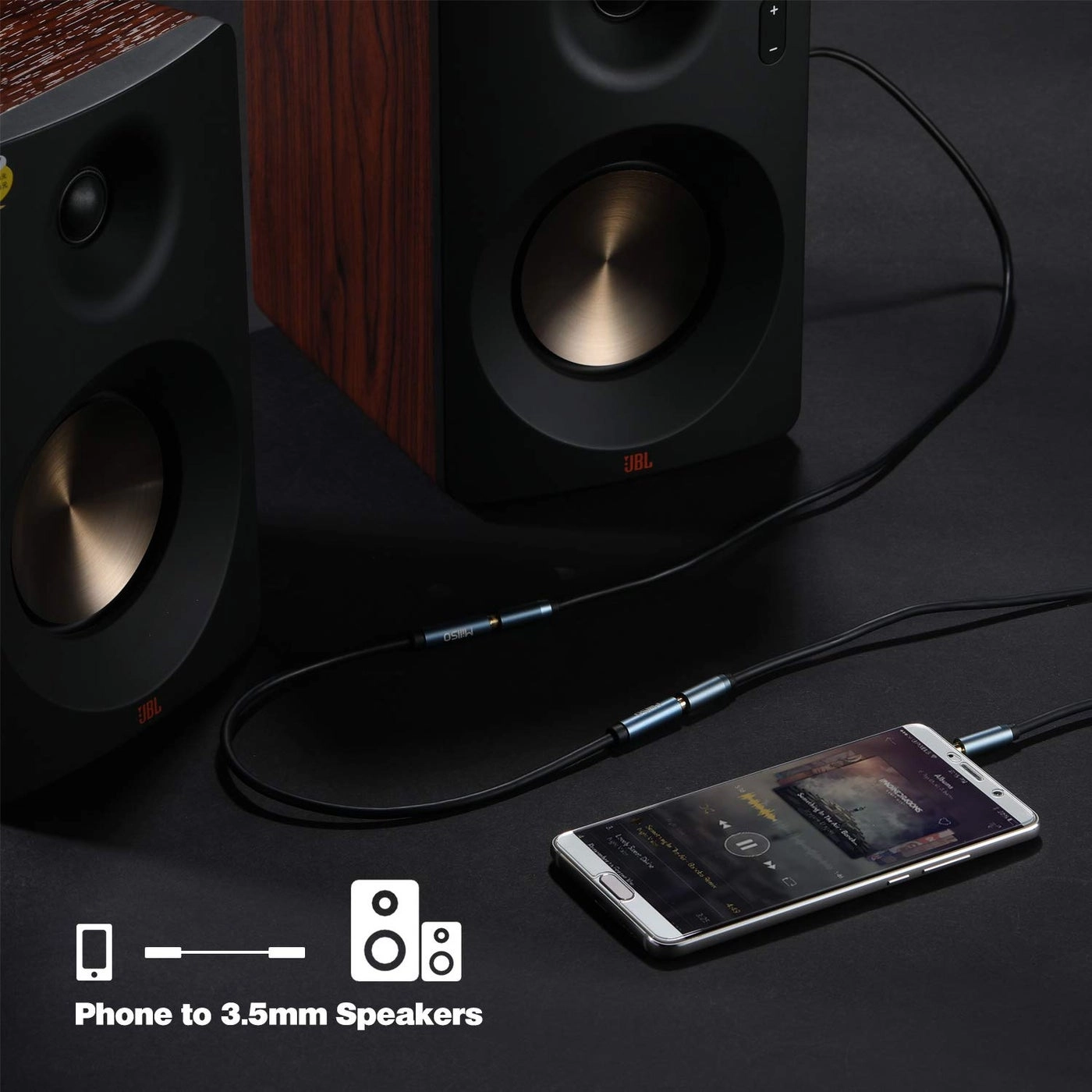 3.5mm Female to Female AUX Adapter Cable - 1m / 3.3 Feet